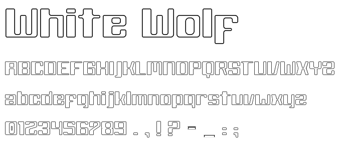 White Wolf font